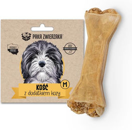 Produktbild von PAKA ZWIERZAKA Kausnack Knochen mit Ziegenfleisch 12 cm ohne Farb- und Aromastoffe sowie Konservierungsstoffe - 55 g