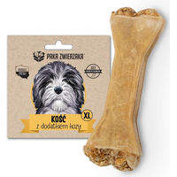 Produktbild von PAKA ZWIERZAKA Kausnack Knochen mit Ziegenfleisch XL 17 cm ohne Farb- und Aromastoffe sowie Konservierungsstoffe - 115 g