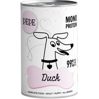 Produktbild von PAKA ZWIERZAKA PEPE Hundefutter Ente Stückchen in Sauce Monoproteinfutter 400 g - 400 g