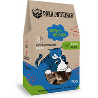 Produktbild von PAKA ZWIERZAKA Samo Fleisch Gefriergetrocknetes Ziegenfleisch Leckerli für Hunde und Katzen 70 g