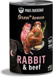 Produktbild von PAKA ZWIERZAKA Seventh Heaven Kaninchen und Rindfleisch Stückchen in Sauce für Kaninchen 400 g - 400 g