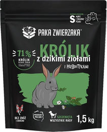 Produktbild von PAKA ZWIERZAKA Seventh Heaven Trockenfutter Kaninchen mit Lachs für Welpen getreidefrei 1,5 kg - 1,5 kg