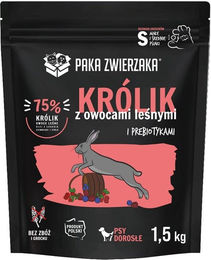 PAKA ZWIERZAKA Seventh Heaven Trockenfutter Kaninchen und Waldfrüchte für kleine und mittlere Tiere Adult Getreidefrei Hypoallergen 1,5kg - 1,5 kg – Bild 1 von 1