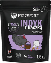 Produktbild von PAKA ZWIERZAKA Seventh Heaven Trockenfutter Mini Pute und Ente für erwachsene Hunde getreidefrei und hypoallergen 1,5 kg - 1,5 kg
