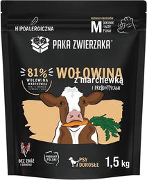 Produktbild von PAKA ZWIERZAKA Seventh Heaven Trockenfutter Rind mit Karotten für erwachsene Hunde Mittelgroß 1,5kg - 1,5 kg