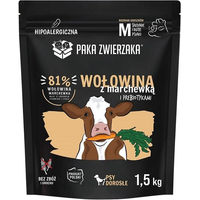 Produktbild von PAKA ZWIERZAKA Seventh Heaven Trockenfutter Rind mit Karotten für erwachsene Hunde Mittelgroß 1,5kg - 1,5 kg