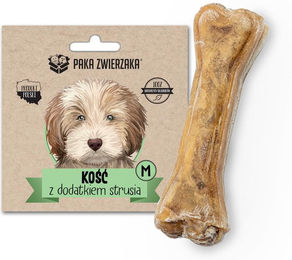 Produktbild von PAKA ZWIERZAKA Straußenknochen M 12 cm Kauknochen ohne Konservierungsstoffe und Aromastoffe - 55 g