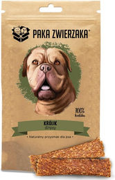 Produktbild von PAKA ZWIERZAKA Strips Trockenfleisch Kaninchen Monoprotein getreidefrei ohne Konservierungsstoffe 80g