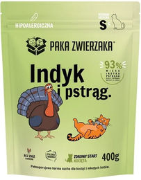 Produktbild von Paka Zwierzaka Trockenfutter für Kätzchen Truthahn mit Forelle getreidefrei 400 g