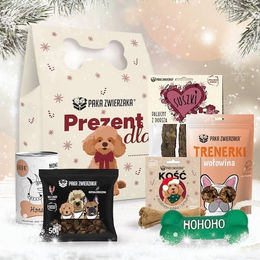 Produktbild von PAKA ZWIERZAKA Weihnachtsbox für Hunde mit Kabeljau, Pute, Rind und Pferd