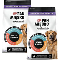 Produktbild von PAN MIĘSKO Dental und Senior Trockenfutter für Hunde mit Rind und Truthahn getreidefrei 2x3 kg