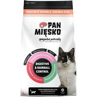 Produktbild von Pan Mięsko Digestive & Hairball Control Trockenfutter Truthahn mit Lachs für adulte Katzen 3 kg