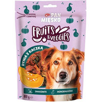 Produktbild von PAN MIĘSKO Fruits and Veggies Belohnungssnack für Hunde mit Ente und Kürbis Monoprotein 100 g