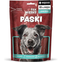 Produktbild von PAN MIĘSKO Hund Leckerli Ente Streifen mit hohem Fleischanteil Monoprotein 100 g
