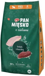 Produktbild von PAN MIĘSKO Hundefutter Adult Truthahn und Ente mit Kräutern hypoallergen 20 kg