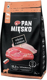 Produktbild von Pan Mięsko Hundefutter Kalb und Pute Hypoallergen Adult 3kg