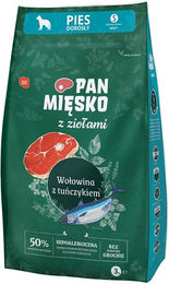PAN MIĘSKO Hundefutter Rindfleisch mit Thunfisch und Kräutern für kleine Rassen Adult 3 kg – Bild 1 von 2