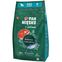 Produktbild von PAN MIĘSKO Hundefutter Rindfleisch mit Thunfisch und Kräutern für kleine Rassen Adult 3 kg