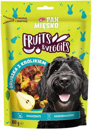 Produktbild von PAN MIĘSKO Hundesnack Fruits and Veggies Birne mit Kaninchen Monoprotein 100 g