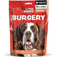 Produktbild von PAN MIĘSKO Hundesnacks Burger Rind Stückchen für Welpen und Hunde mit hohem Fleischanteil 100 g