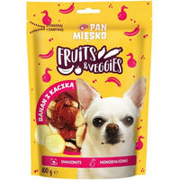 Produktbild von PAN MIĘSKO Hundesnacks Fruits and Veggies Ente mit Banane Monoprotein 100 g