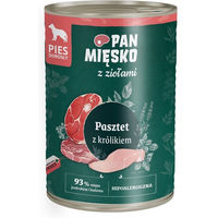 Produktbild von PAN MIĘSKO Hypoallergene Kaninchen-Pastete mit Kräutern für adulte Hunde 400 g