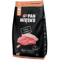 Produktbild von PAN MIĘSKO Hypoallergenes Futter für Erwachsene mit Kalbfleisch und Pute 20kg