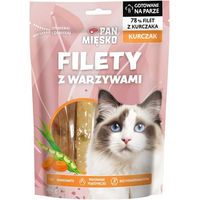 Produktbild von PAN MIĘSKO Katzen Leckerli Hähnchen-Filets mit Gemüse für erwachsene Katzen 100 g