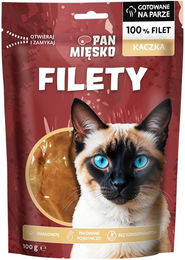 Produktbild von PAN MIĘSKO Katzen Snacks Entenfilets für erwachsene Katzen 100 g