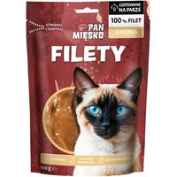 Produktbild von PAN MIĘSKO Katzen Snacks Entenfilets für erwachsene Katzen 100 g