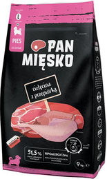 Produktbild von Pan Mięsko Large Puppy Hundefutter Kalb mit Wachtel für große Rassen Welpen glutenfrei 9 kg - 9 kg