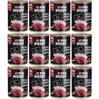 Produktbild von PAN MIĘSKO Nassfutter für adulte Hunde mit Pute und Hirsch in Sauce hypoallergen 12x400 g