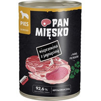 Produktbild von PAN MIĘSKO Nassfutter für adulte Hunde mit Schwein und Lamm in Sauce 400 g