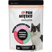 Produktbild von PAN MIĘSKO Trockenfutter Digestive & Hairball Control für Katzen Adult Truthahn mit Lachs getreidefrei 800 g