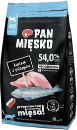 Produktbild von PAN MIĘSKO Trockenfutter Forelle und Huhn für adulte Katzen hypoallergen 10 kg