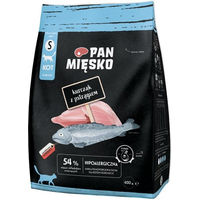Produktbild von PAN MIĘSKO Trockenfutter für adulte Katzen mit Huhn und Forelle hypoallergen 400 g