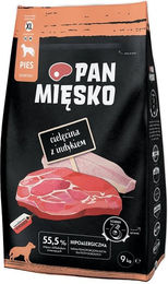 PAN MIĘSKO Trockenfutter für Hunde Adult Kalb und Truthahn hypoallergen 2x9kg – Bild 1 von 3