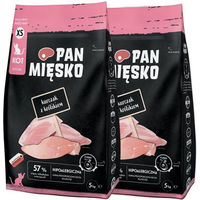 Produktbild von PAN MIĘSKO Trockenfutter Huhn und Kaninchen Hypoallergen für Kitten 2x5 kg