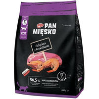Produktbild von PAN MIĘSKO Trockenfutter Kalb mit Garnele und Huhn für adulte Katzen hypoallergen 400 g