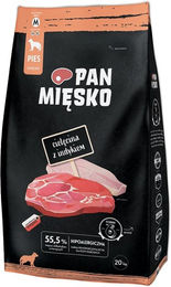 Produktbild von PAN MIĘSKO Trockenfutter Kalb und Truthahn für adulte Hunde hypoallergen 20 kg