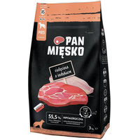 Produktbild von PAN MIĘSKO Trockenfutter Kalb und Truthahn für adulte Hunde XS hypoallergen 3kg