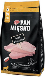 PAN MIĘSKO Trockenfutter Pute mit Fasan für kleine erwachsene Hunde hypoallergen 3 kg – Bild 1 von 3