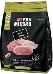 Produktbild von Pan Mięsko Trockenfutter Pute und Gans für adulte Katzen hypoallergen 400 g