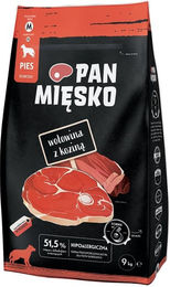PAN MIĘSKO Trockenfutter Rind und Ziegefleisch hypoallergen für adulte Hunde Mittel 9 kg - 9 kg – Bild 1 von 5