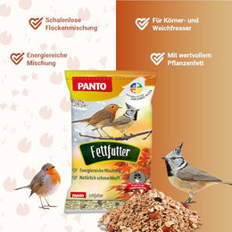 PANTO Fettfutter für Wildvögel mit Erdnüssen, Getreide und Früchten 17 x 1 kg - 17 x 1 kg – Bild 1 von 7