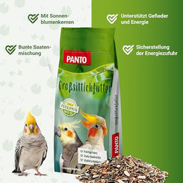 PANTO Großsittich- und Papageienfutter Bunte Saatenmischung ohne tierisches Protein 25 kg - 25 kg – Bild 1 von 8