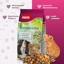 Panto Meerschweinchenfutter Vegan mit Vitamin C und Möhrenstücken 5 kg - 5 x 1 kg – Bild 1 von 6
