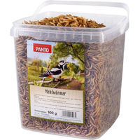 Produktbild von PANTO Mehlwürmer getrocknetes Insektenfutter für Wildvögel und Nager 900g - 900 g