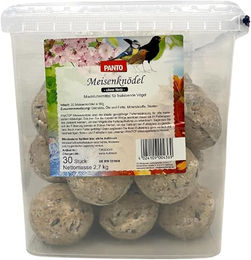Produktbild von PANTO Meisenknödel für Meisen und Wildvögel mit Getreideflocken und Sonnenblumenkernen 30er Pack - 30 x 95 g