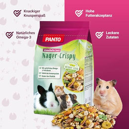 Panto Nager-Crispy Premium Plus Nagerfutter und Kaninchenfutter 3kg - 5 x 600 g – Bild 1 von 6